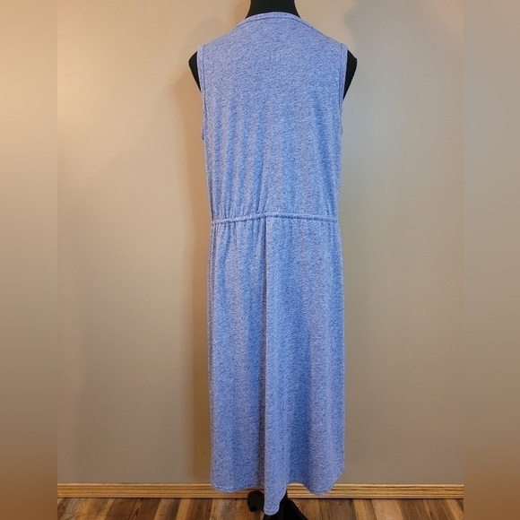 SONOMA GOODS FOR LIFE Sleeveless Heathered Blue Jersey Dress, Size Large - Picture 3 of 8
